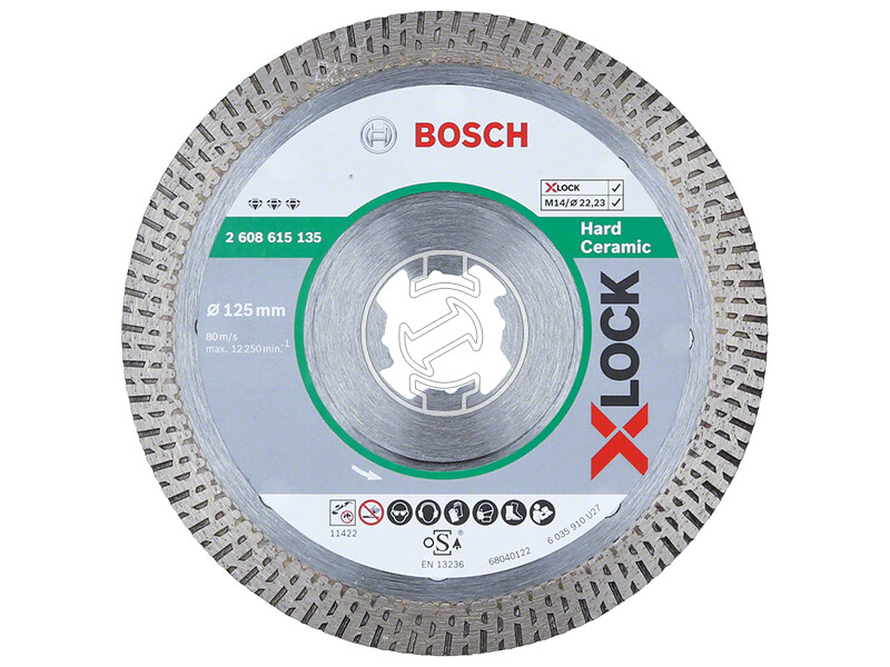 Bosch Best for HardCeramic X-LOCK 125x22,23x1,4x10mm gyémánt vágótárcsa