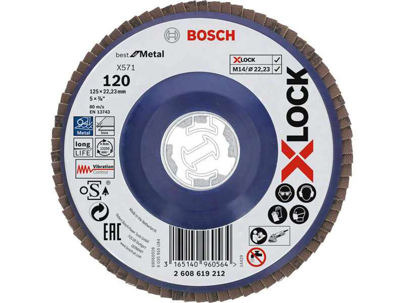 Bosch Best for Metal X-LOCK 125mm G120 lamellás csiszolótárcsa