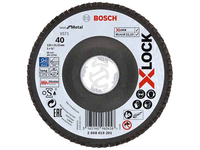 Bosch Best for Metal X-LOCK 125mm G40 lamellás csiszolótárcsa