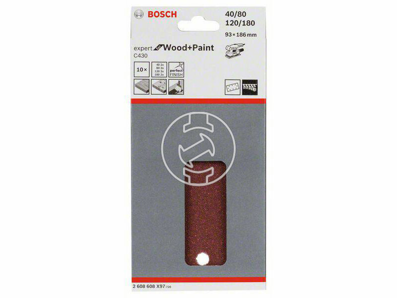 Bosch C430 rezgőcsiszoló papír 93x186mm,Gset