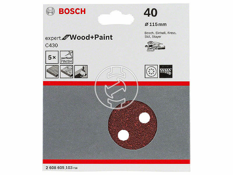 Bosch C430 tépőzáras excentercsiszolópapír