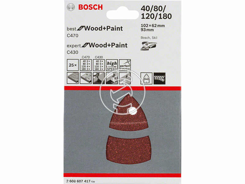 Bosch C470 és C430 tépőzáras csiszolópapír