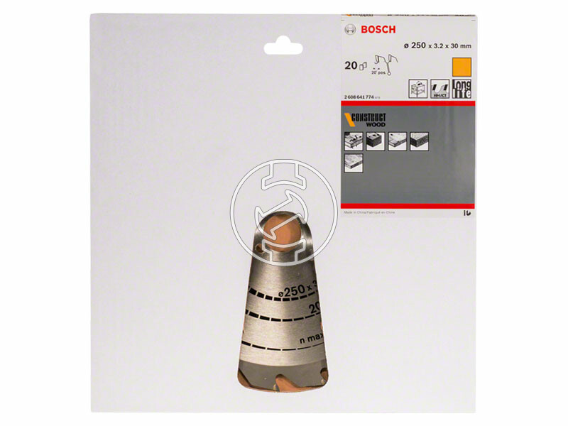 Bosch Construct Wood ø 250 x 3,2 / 2,2 x 30 mm körfűrészlap