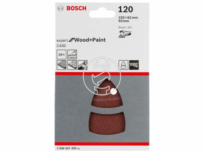 Bosch csiszolópapír R:W120 10 db-os szett
