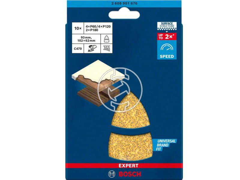 Bosch Expert C470 102 x 62/93 mm tépőzáras multicsiszolópapír 10 db