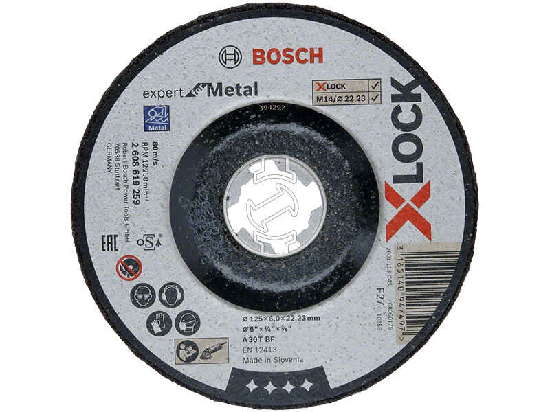 Bosch Expert for Metal X-LOCK 125x6x22,23mm csiszolótárcsa