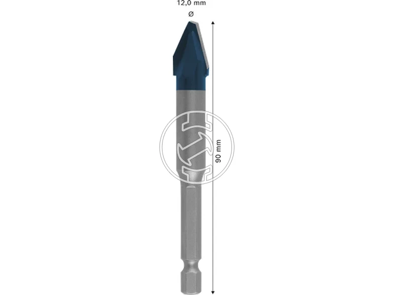 Kép: Bosch EXPERT HEX-9 Hard Ceramic csempefuro 12 x 90 mm_2.webp