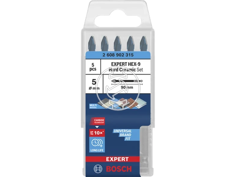 Kép: Bosch EXPERT HEX-9 Hard Ceramic csempefuro 5 x 90 mm 5 db_1.webp