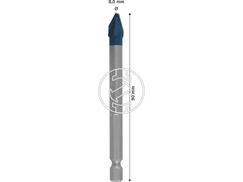 Kép: Bosch EXPERT HEX-9 Hard Ceramic csempefuro 8 x 90 mm_2.webp