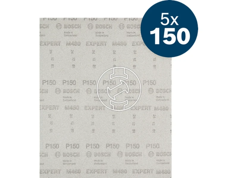 Kép: Bosch EXPERT M480 rezgocsiszolo papir 230 x 280 mm G150 5 db_1.webp