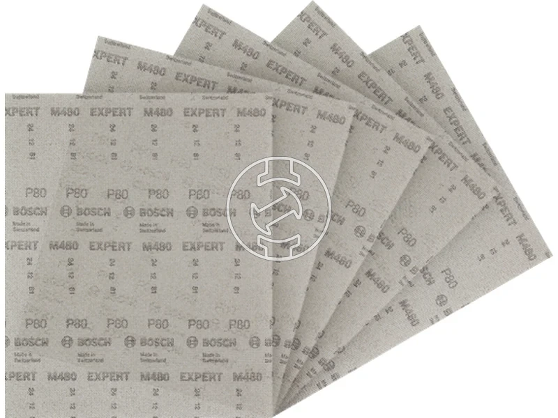 Kép: Bosch EXPERT M480 rezgocsiszolo papir 230 x 280 mm G80 5 db_0.webp
