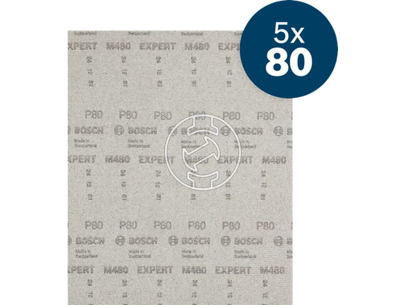 Kép: Bosch EXPERT M480 rezgocsiszolo papir 230 x 280 mm G80 5 db_1.webp
