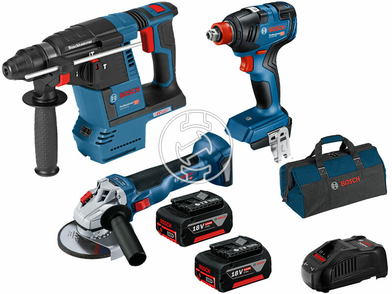 Bosch GBH18V26+GDX18V200+GWS18V10 gépcsomag