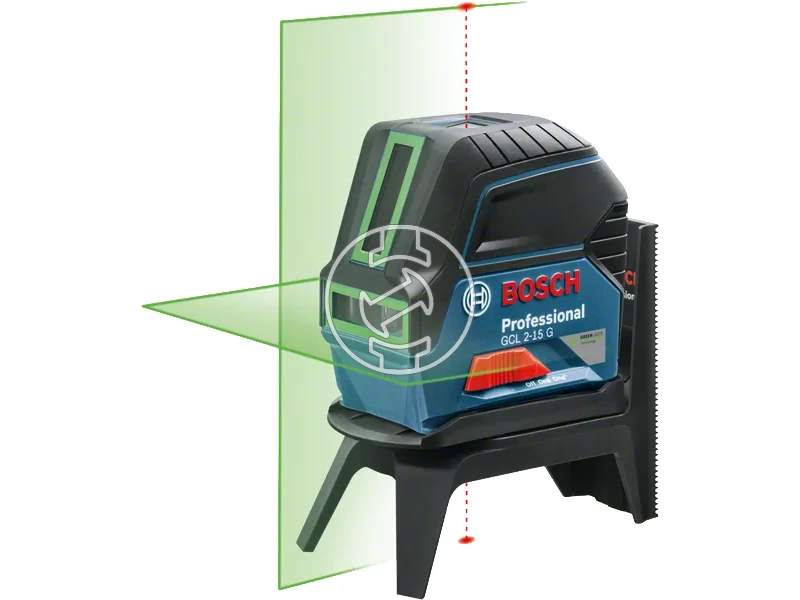 Bosch GCL 2-15 G Zöld vonallézer Hatósugár: 0 - 15 m | 3 x elem | Kofferben