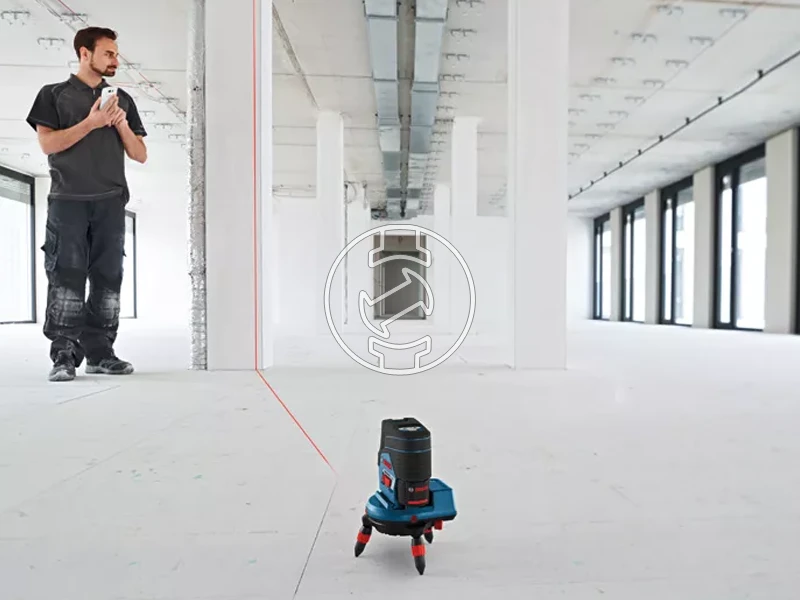 Bosch GCL 2-50 C + BT 150 Piros pont- és vonallézer Hatósugár jelfogóval: 0 - 50 m | 4 x elem + elemadapter | Kartondobozban