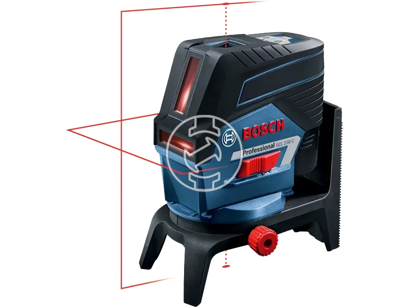 Bosch GCL 2-50 C + BT 150 Piros pont- és vonallézer Hatósugár jelfogóval: 0 - 50 m | 4 x elem + elemadapter | Kartondobozban