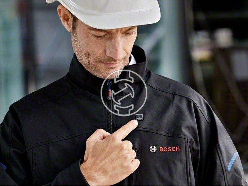 Bosch GHJ 12+18V XA fűthető kabát XL + GAA 12V-21 (1x2.0Ah akkuval, GAL 12V-20 töltővel)