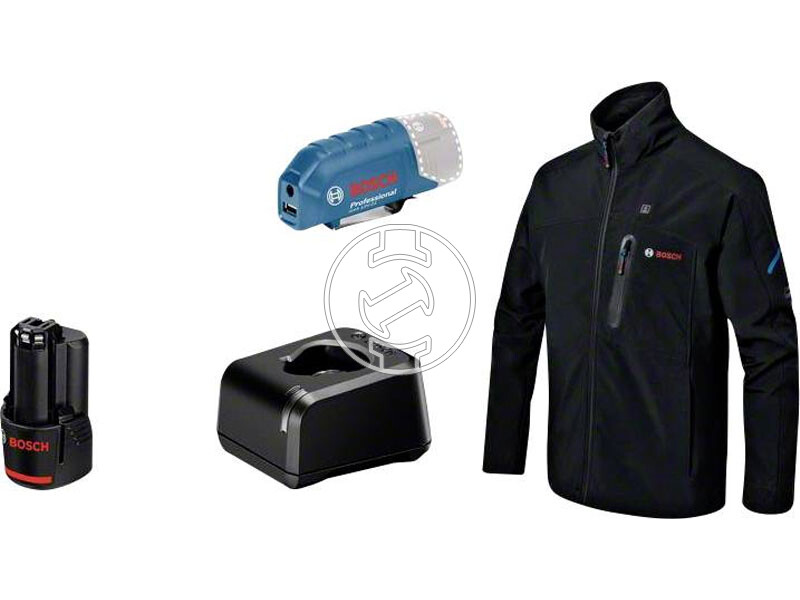 Bosch GHJ 12+18V XA fűthető kabát L + GAA 12V-21 (1x2.0Ah akkuval, GAL 12V-20 töltővel)
