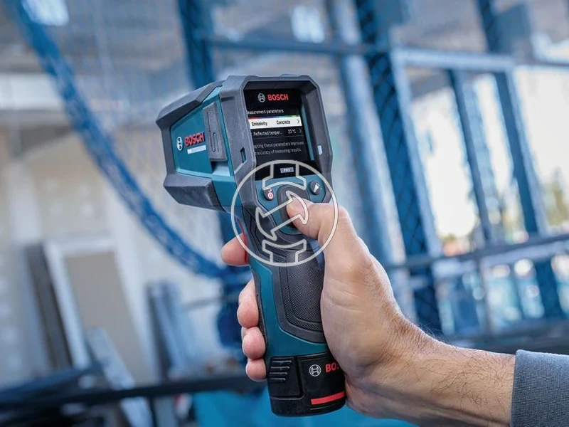 Kép: Bosch GIS12V-800-16 infravoros homersekletmero 1 x 12 Ah akkutolto L-Boxx_6.webp