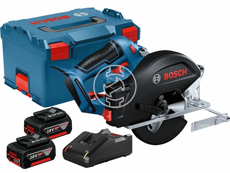 Bosch GKM 18V-50 akkus körfűrész; 2 x 5 Ah; L-Boxx-ban