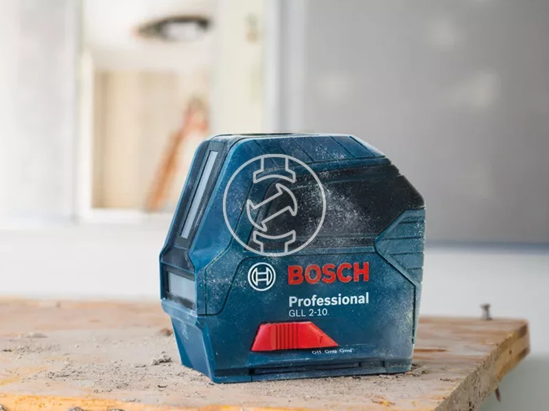 Bosch GLL 2-10 Piros vonallézer Hatósugár: 0 - 10 m | 3 x elem | Kartondobozban