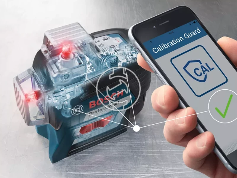 Bosch GLL 3-80 C Piros vonallézer Hatósugár jelfogóval: 0 - 120 m | 1 x 2 Ah akku + töltő | L-Boxx-ban