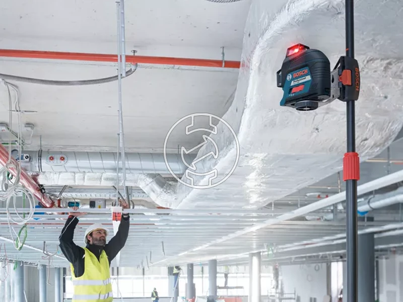 Bosch GLL 3-80 Piros vonallézer Hatósugár jelfogóval: 0 - 120 m | 4 x elem | Kofferben