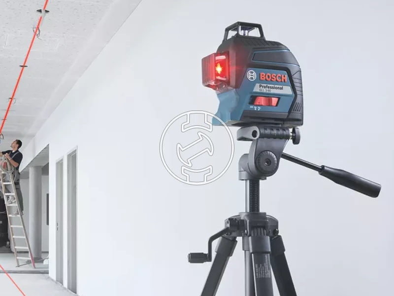 Bosch GLL 3-80 Piros vonallézer Hatósugár jelfogóval: 0 - 120 m | 4 x elem | Kofferben