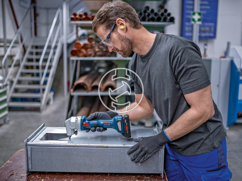 Bosch GNA 18V-16 E akkus folyamatos lyukasztó (akku és töltő nélkül)