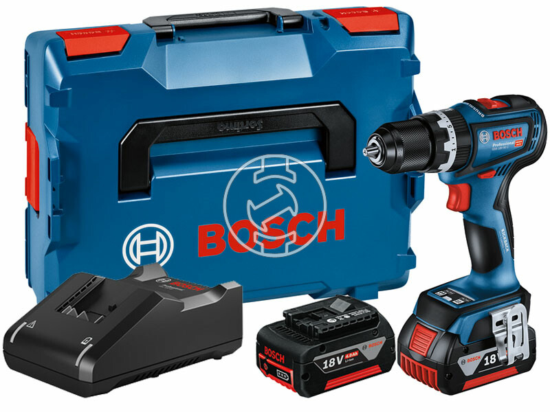 Bosch GSB 18V-90 C akkus ütvefúró-csavarozó 2x4Ah L-Boxx-ban