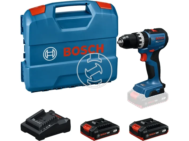 Kép: Bosch GSB18V-52 akkus furocsavarozo tokmanyos 2 x 2 Ah akkutolto kofferben_0.webp