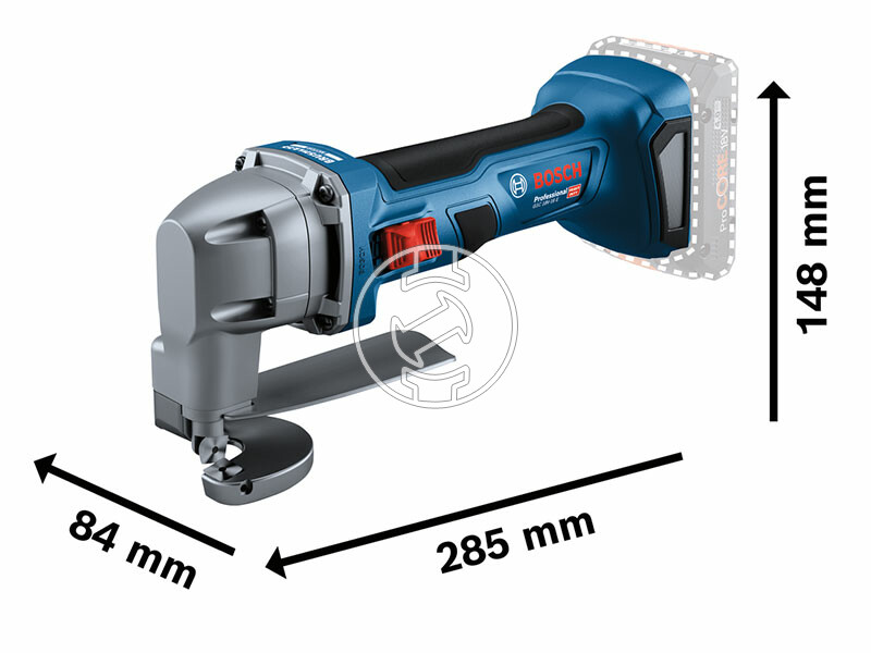 Bosch GSC 18V-16 E akkus lemezvágó olló 2 x 4Ah