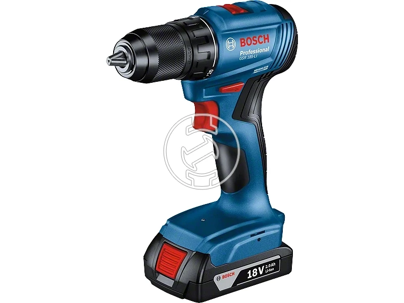 Bosch GSR 185-LI akkus fúrócsavarozó tokmányos 18 V | 21 Nm/50 Nm | Szénkefementes | Akku és töltő nélkül | Kofferben