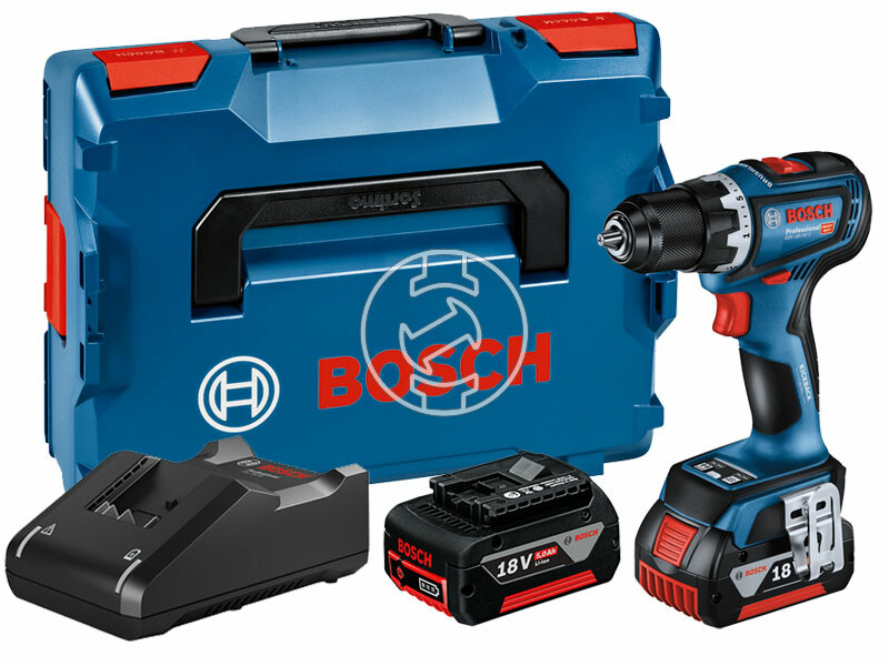 Bosch GSR 18V-90 C akkus fúrócsavarozó tokmányos 2x5Ah L-Boxx-ban
