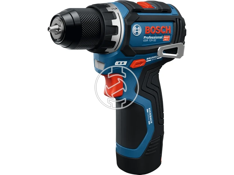 Kép: Bosch GSR12V-32 akkus furocsavarozo tokmanyos 2 x 3 Ah akkutolto L-Boxx_1.webp