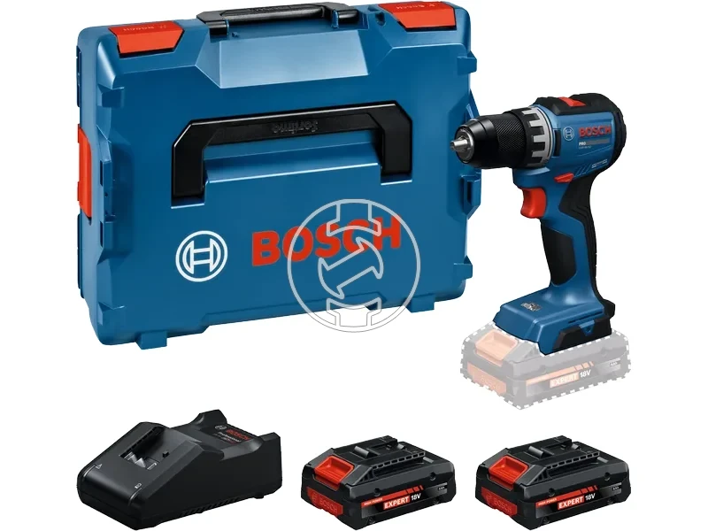 Kép: Bosch GSR18V-52 akkus furocsavarozo tokmanyos 2 x EXBA 4 Ah akkutolto L-Boxx_0.webp