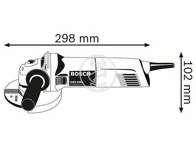 Bosch GWS 1000 elektromos sarokcsiszoló kartonban