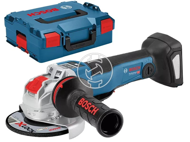 Bosch GWX 18V-10 PSC akkus sarokcsiszoló 18 V | 125 mm | 4500 - 9000 RPM | Szénkefementes | Akku és töltő nélkül | L-Boxx-ban