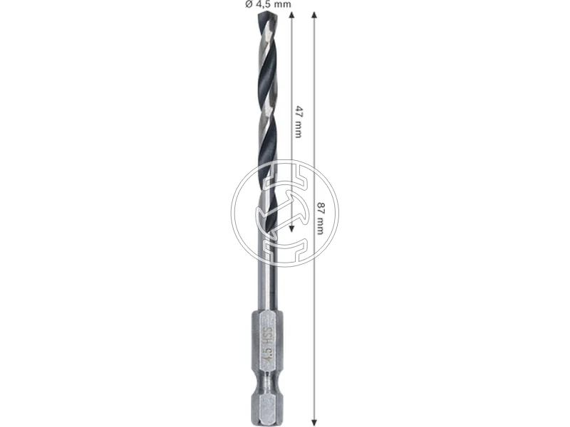 Kép: Bosch hatszogbefogasu hss femfuro 45 x 47 x 87 mm_2.webp