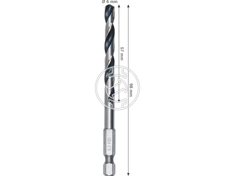 Kép: Bosch hatszogbefogasu hss femfuro 6 x 57 x 98 mm_2.webp
