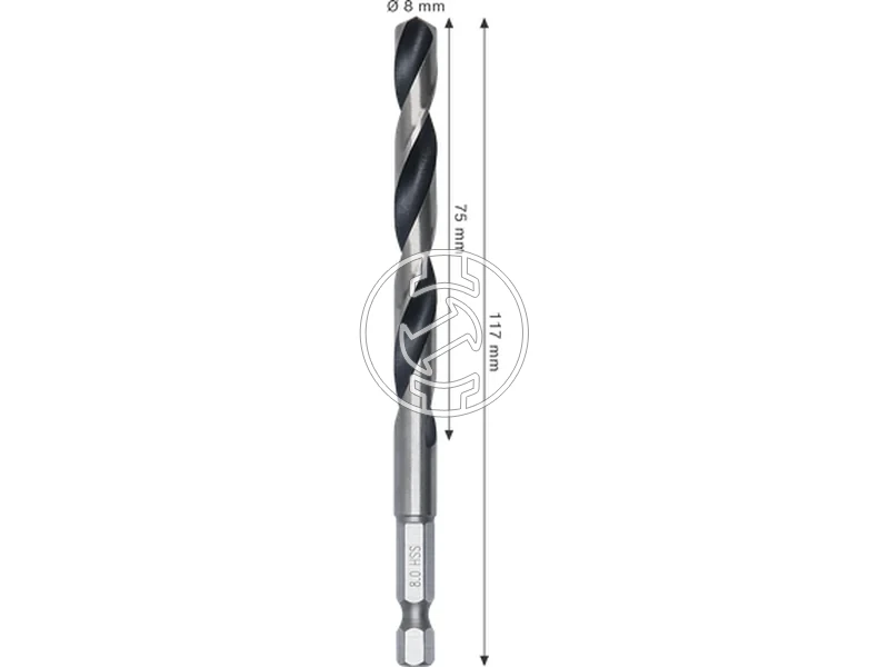 Kép: Bosch hatszogbefogasu hss femfuro 8 x 75 x 117 mm_2.webp