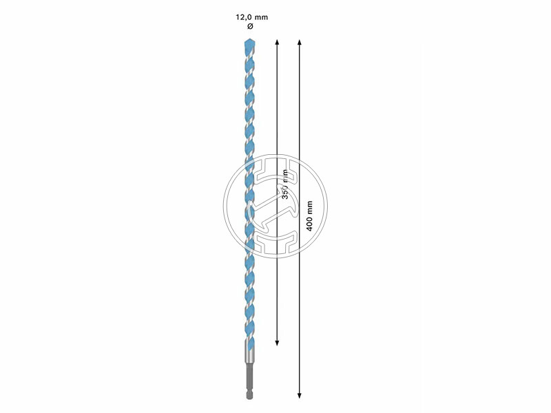 Bosch HEX-9 többfunkciós fúrószár bitbefogással 12x350x400