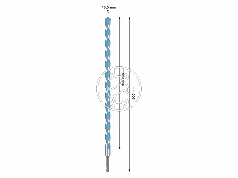 Bosch HEX-9 többfunkciós fúrószár bitbefogással 16x350x400