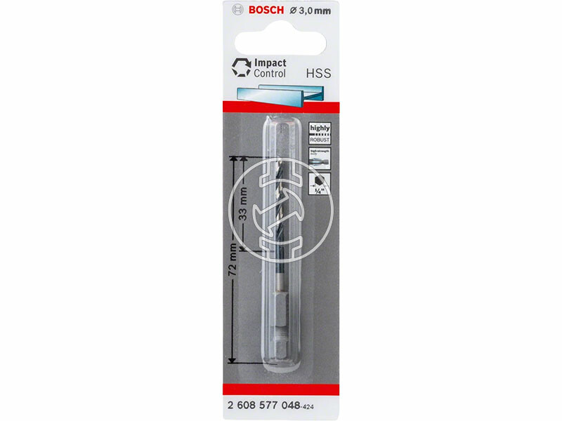 Bosch HSS Impact Control fémfúró Ø 3,0 mm