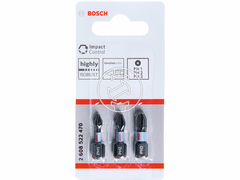 Bosch Impact Control PH, 25 mm csavarbehajtó bit 3 db