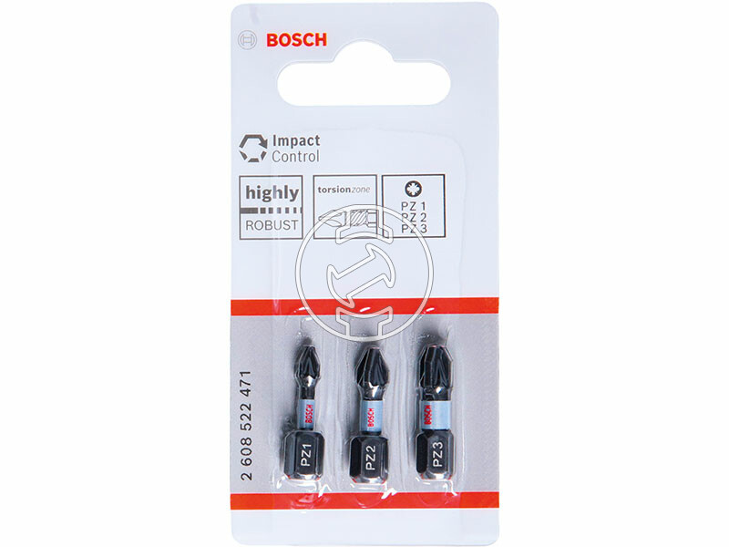 Bosch Impact Control PZ, 25 mm csavarbehajtó bit 3 db