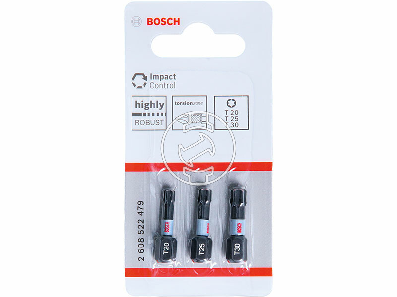 Bosch Impact Control T, 25 mm csavarbehajtó bit 3 db