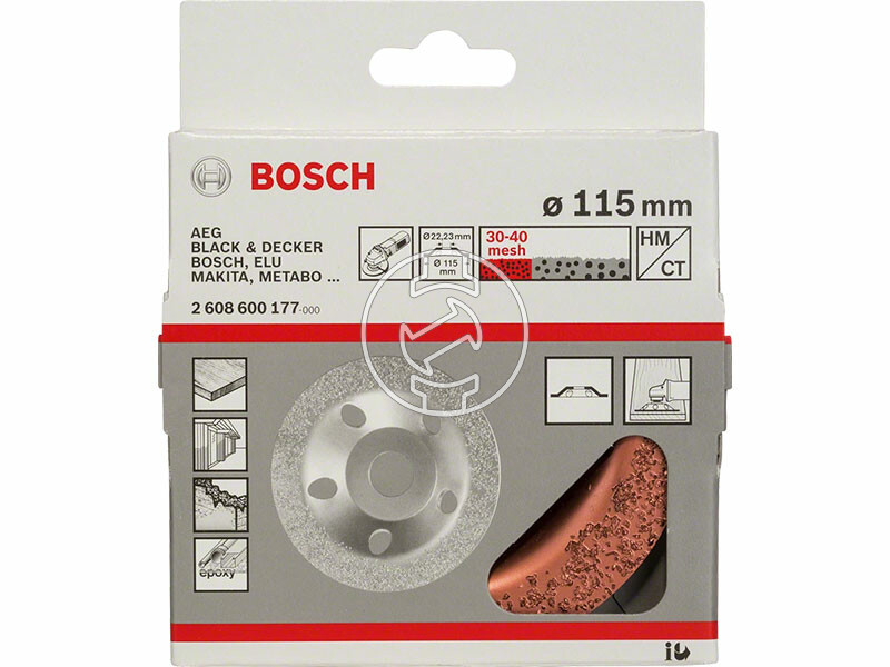 Bosch keményfém fazékkorong, 115 mm