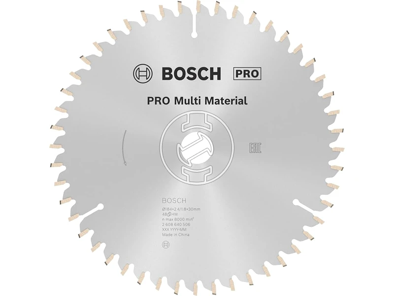 Bosch körfűrészlap 184 x 30 mm | fogszám: 48 db | vágásszélesség: 2,4 mm