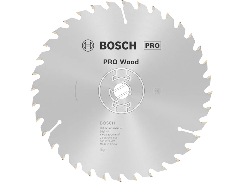 Bosch körfűrészlap 184 x 16 mm | fogszám: 36 db | vágásszélesség: 2,6 mm